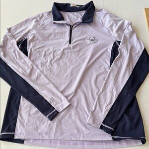 KJUS Women’s Sunshine Purple and Blue Sports Long Sleeve Quarter-Zip UPF 50Shirt